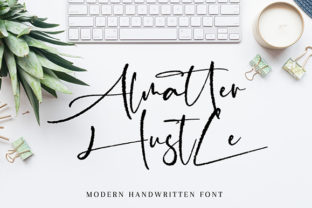Almatter Hustle: A Handwritten Script Font for Modern Crafters