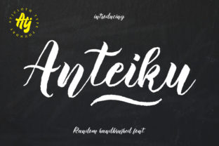 Anteiku: A Textured Brush Font for Natural Brand Identity