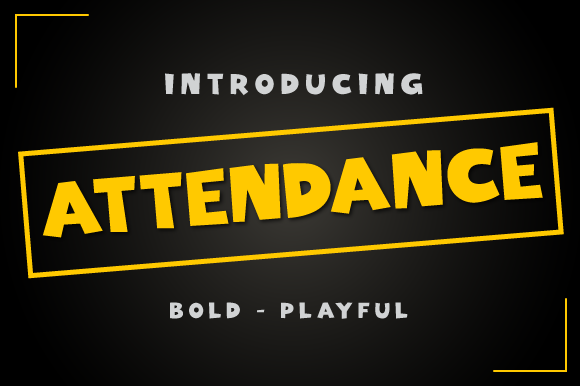 Attendance Typeface: A Bold Sans Serif for Playful Branding