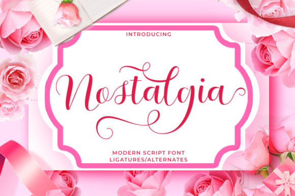 Nostalgia Script Typeface for Handmade Branding and Printable Design