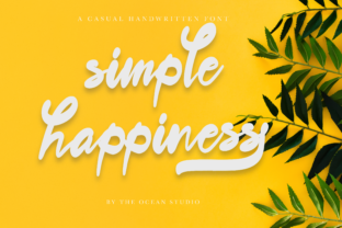 Simple Happiness Typeface: A Handcrafted Script for Editorial Design